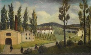 Paysage Avec Des Promeneurs by Henri Julien Rousseau