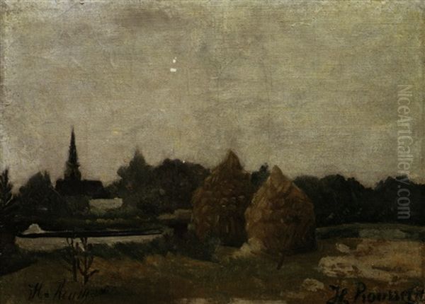 Landschaft Mit Heustocken - view 1