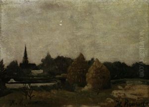 Landschaft Mit Heustocken