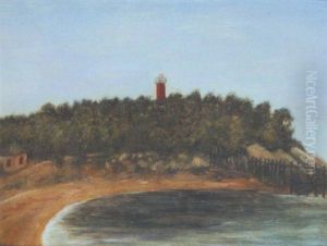 Landscape With Red Lighthouse Landscape With Red Lighthouse