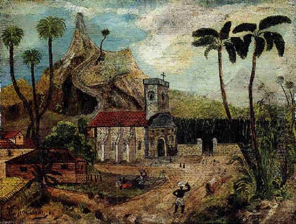 Paysage Exotique Avec Eglise (la Cueillette Du Coton) - view 1