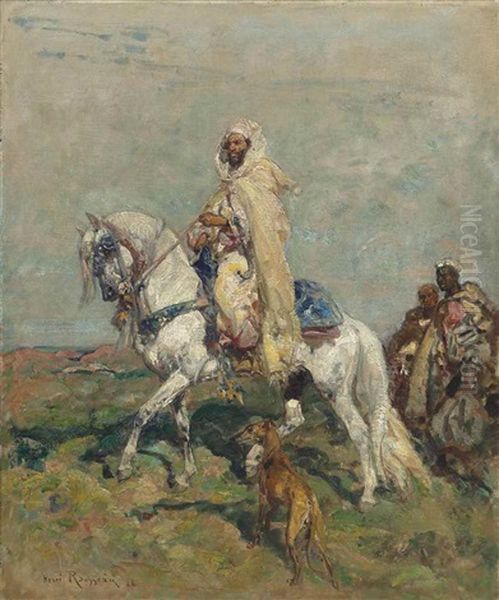 A Chieftain Riding An Arab Stallion - view 1
