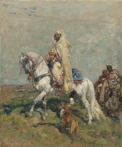 A Chieftain Riding An Arab Stallion