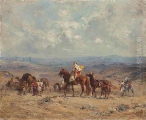 An Arab Caravan by Henri Emilien Rousseau