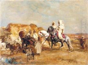 L'arrivee Du Caid, Marrakech by Henri Emilien Rousseau