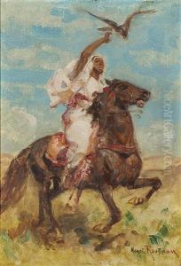 A Study Of A Falconer by Henri Emilien Rousseau
