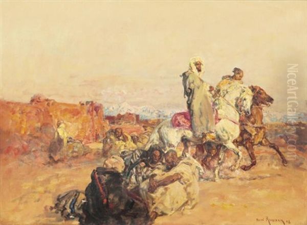 Le Caid Devant Les Remparts De Marrakech - view 1
