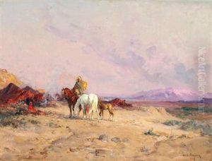 Cavalier Devant Un Campement