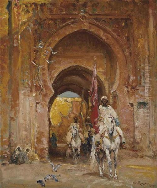 Cavalier A La Porte De Meknes - view 1
