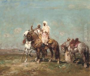 Arab Horsemen In The Desert by Henri Emilien Rousseau