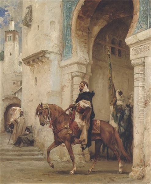 Horseman Leaving A Palace - view 1