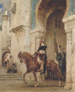 Horseman Leaving A Palace by Henri Emilien Rousseau