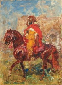 Cavalier Au Manteau Rouge by Henri Emilien Rousseau