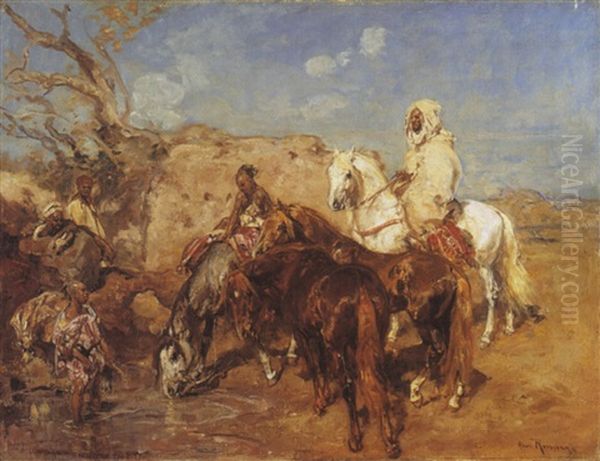 Cavaliers Arabes A La Mare - view 1