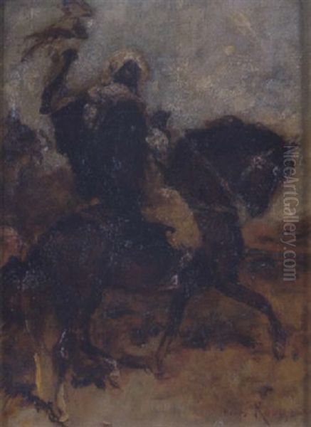 Le Fauconnier A Cheval - view 1