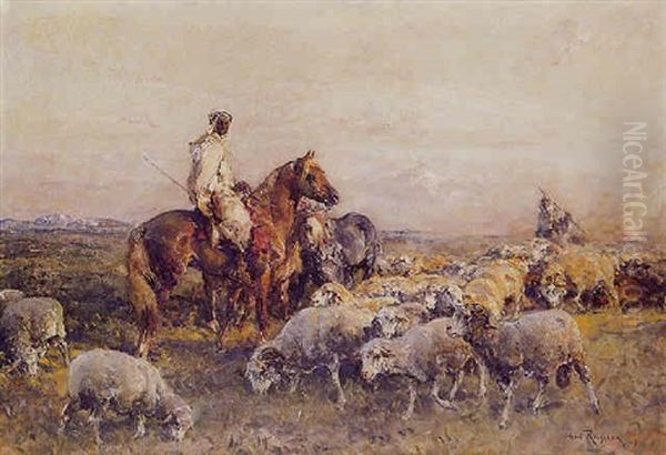 La Rentree Des Troupeaux, Algerie - view 1