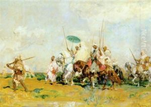 Le Sultan Du Maroc Et Sa Suite by Henri Emilien Rousseau