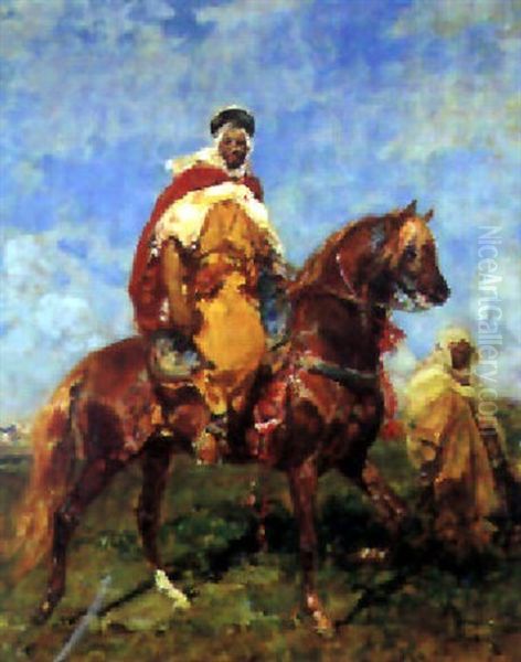 Caid A Cheval Et Son Serviteur - view 1