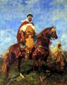 Caid A Cheval Et Son Serviteur