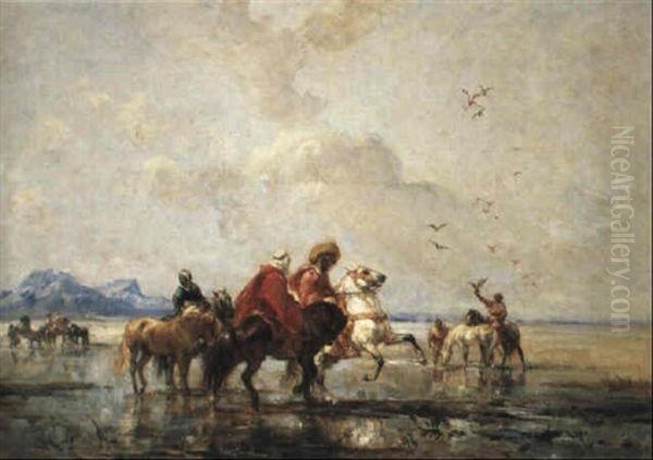 Chasse Aux Flamants Sur La Lac De Tunis - view 1