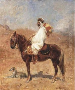 Arab Horseman With Hound by Henri Emilien Rousseau