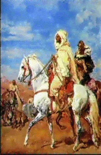 Arab Horsemen In An Extensive Landscape - view 1