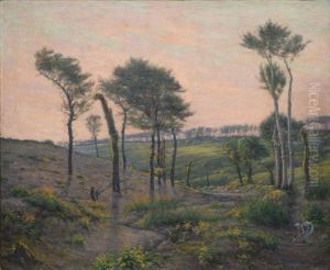Arbres Au Couchant Dans Le Midi by Jean-Jacques Rousseau