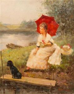 Lady With Red Parasol