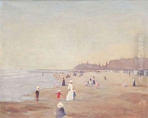 Vue D'une Plage Animee