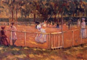 The Tennis Match by Marguerite Rousseau