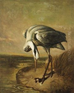 Un Heron Cendre by Philippe Rousseau
