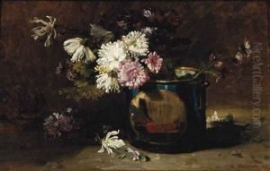 Nature Morte De Fleurs by Philippe Rousseau