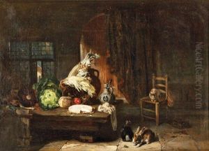 Lapin Et Nature Morte Aux Legumes