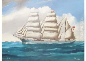 The English Barque Earl Cadogan In Coastal Waters The English Barque Earl Cadogan In Coastal Waters