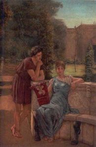 Couple In A Roman Garden
