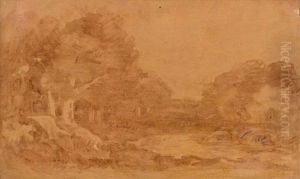 Mare En Foret De Fontainebleau by Theodore Rousseau