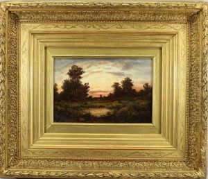 Barbizon Landscape At Sunset by Theodore Rousseau