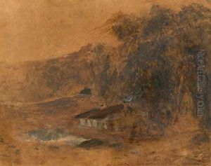 Chaumiere Sous Les Arbres by Theodore Rousseau