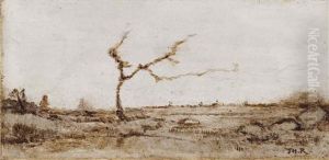 Solitary Tree In The Forest Of Fountainbleau by Theodore Rousseau