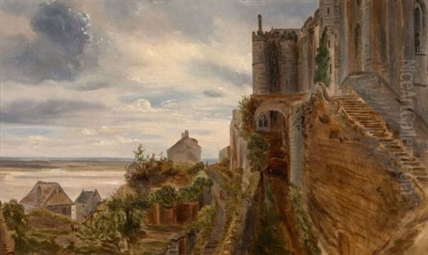 Le Mont Saint Michel Depuis L'entree Principale De L'abbaye - view 1