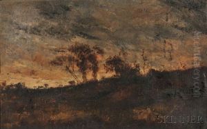 Crepuscule Nuageux by Theodore Rousseau