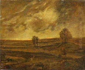 La Plaine Au Crepuscule by Theodore Rousseau