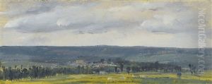 Vallee De La Seine Pres De Rouen by Theodore Rousseau