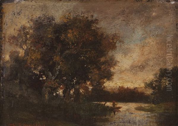 Landscape With River, Trees And Figures - view 1