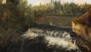 Le Moulin De Batignies En Foret De Compiegne by Theodore Rousseau