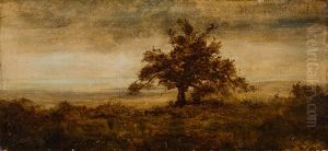 Weite Landschaft Mit Baum by Theodore Rousseau