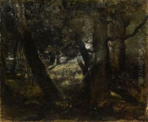 La Faisanderieen Foret De Compiegne by Theodore Rousseau