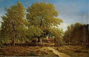 Ferme Dans Les Landes - La Maison Du Garde by Theodore Rousseau