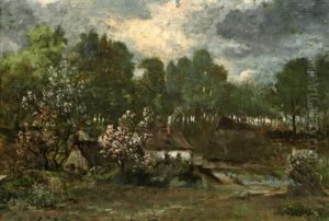 Arbres En Fleurs A Barbizon by Theodore Rousseau