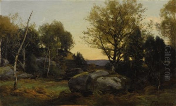 Evening Landscape, Rocher Besnard In The Forest Of Fountainbleau - view 1